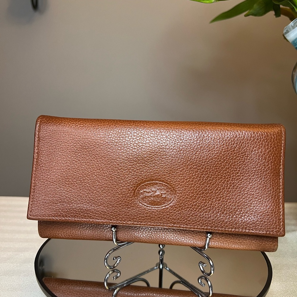 LONGCHAMP Le Foulonnè Long Leather Bifold Wallet